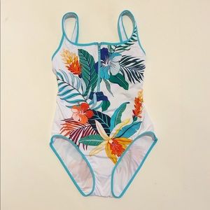 Tommy Bahama’s Zip Front One Piece Swimsuit